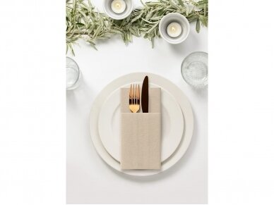 Airlaid cutlery pocket BEIGE 1