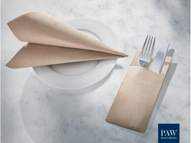 Airlaid cutlery pocket BEIGE 2