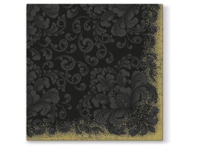 Airlaid napkin ROCOCO, black