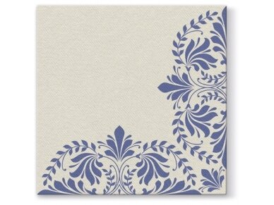 Airlaid napkin IVY MOTIVE, dark blue