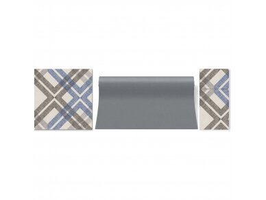 Airlaid napkin STYLISH CHECK, dark blue 1