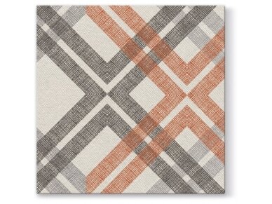 Airlaid napkin STYLISH CHECK, orange