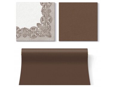 Airlaid napkin ROYAL LACE, brown 3