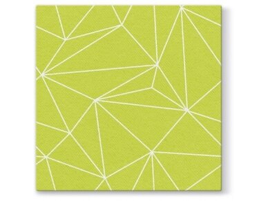 Airlaid napkin GEOMETRIC LINES, lime