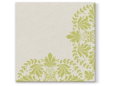 Airlaid napkin IVY MOTIVE, lime