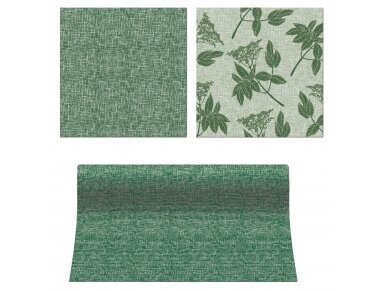 Airlaid napkin ELDERBERRIES, green 1