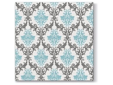 Airlaid napkin ROYAL ORNAMENT, turquoise