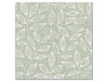 Airlaid napkin HERBAL LEAVES, green