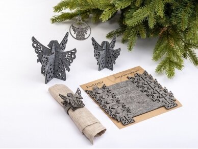 Napkin rings "Angel" light grey 1