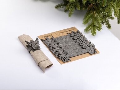 Napkin rings "Angel" light grey