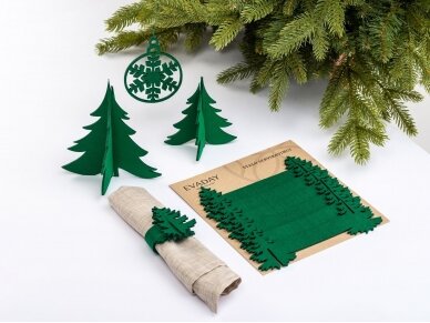 Napkin rings "Christmas tree" green 2