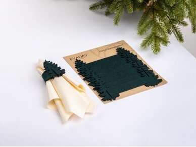 Napkin rings "Christmas tree" dark green