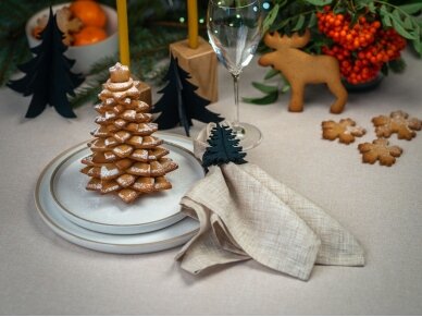 Napkin rings "Christmas tree" dark green 3