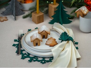 Napkin rings "Christmas tree" green 4