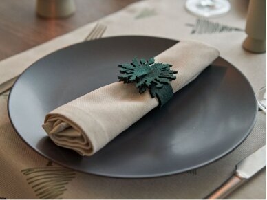 Napkin rings "Christmas flower" dark green