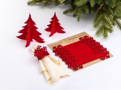 Napkin rings "Snowflake" red 1