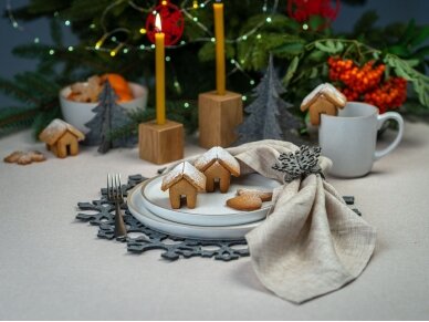 Napkin rings "Snowflake" light gray 4