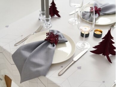 Napkin rings "Snowflake" light gray 3