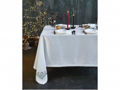 White tablecloth ABETO, embroidered 5