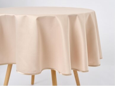 Stain resistant tablecloth IVORY LUXE latte