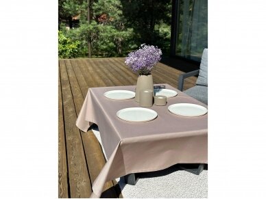 Stain resistant tablecloth TERAZZA taupe 1