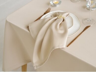 Stain resistant tablecloth IVORY LUXE latte 2