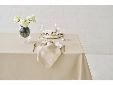 Stain resistant tablecloth LATTE SATEN 5