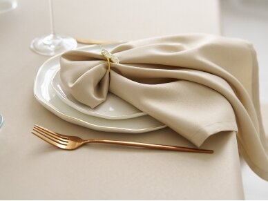 Stain resistant tablecloth IVORY LUXE latte 3