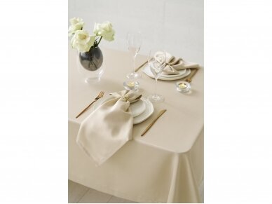 Stain resistant tablecloth LATTE SATEN 4