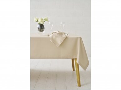 Stain resistant tablecloth LATTE SATEN 3