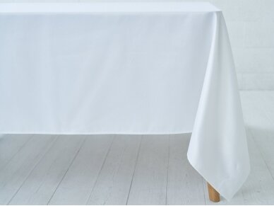 White tablecloth SATEN