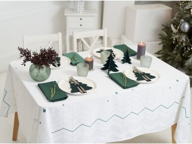 Tablecloth Modern Christmas tree gray 4