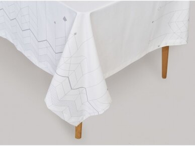 Tablecloth Modern Christmas tree gray 1