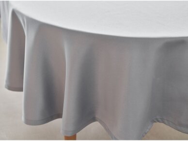 Silver colored teblecloth SATEN 1