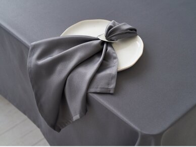 Dark grey colored tablecloth GRAPHIT SATEN 3