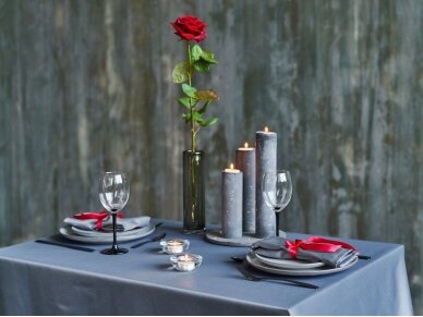 Dark grey colored tablecloth GRAPHIT SATEN 4