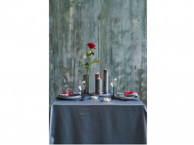 Dark grey colored tablecloth GRAPHIT SATEN 5