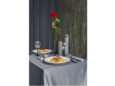 Dark grey colored tablecloth GRAPHIT SATEN 8