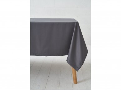 Dark grey colored tablecloth GRAPHIT SATEN 1