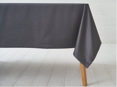 Dark grey colored tablecloth GRAPHIT SATEN