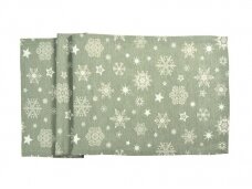 Table runner Christmas CRISTALLO NEVE moss