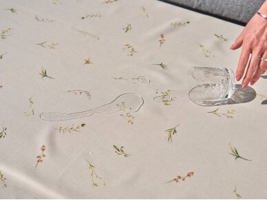 Table runner resistant to liquids LAMINA, beige 3