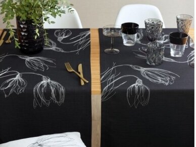 Table runner BLACK DROPS