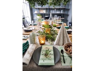 Airlaid Tablerunner LINEN STRUCTURE GREEN 3