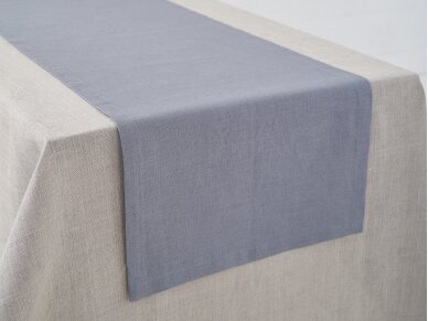 Table runner, dark gray, linen