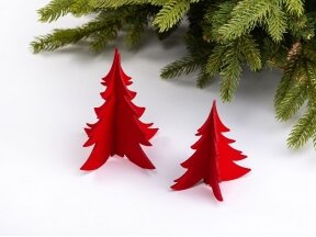 Christmas table decorations "Christmas tree" red