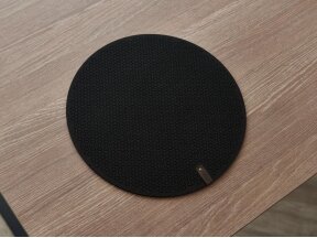 Felt placemat round STELLE black