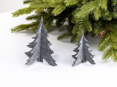 Christmas table decorations "Christmas tree" light gray