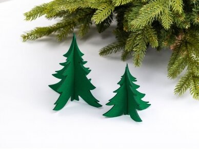 Christmas table decorations "Christmas tree" green