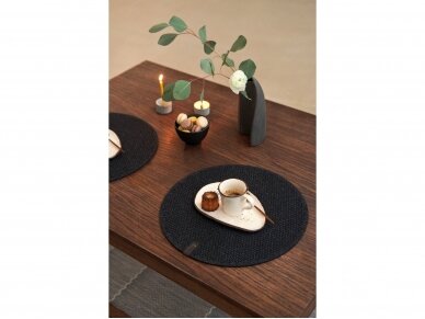 Felt placemat round STELLE black 4